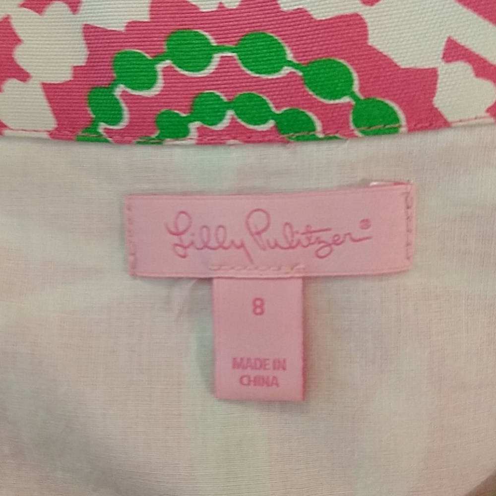 Lilly Pulitzer Silk Jacqueline Dress Sz. 8 - Picture 5 of 6
